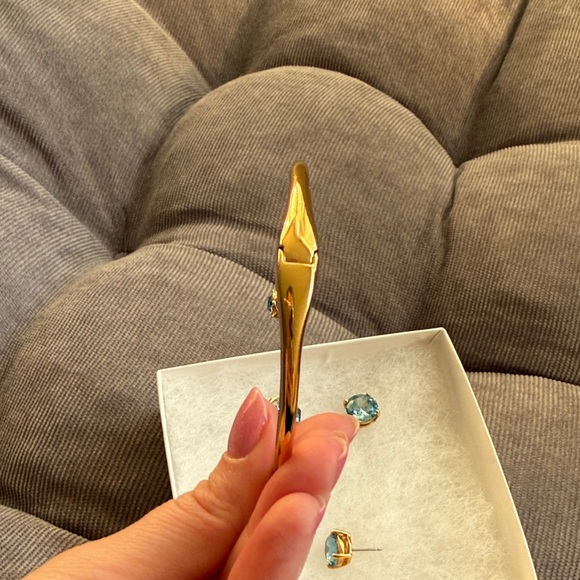 Kate Spade Aquamarine Lady Marmalade Bracelet and Stud Earrings - Picture 3 of 5